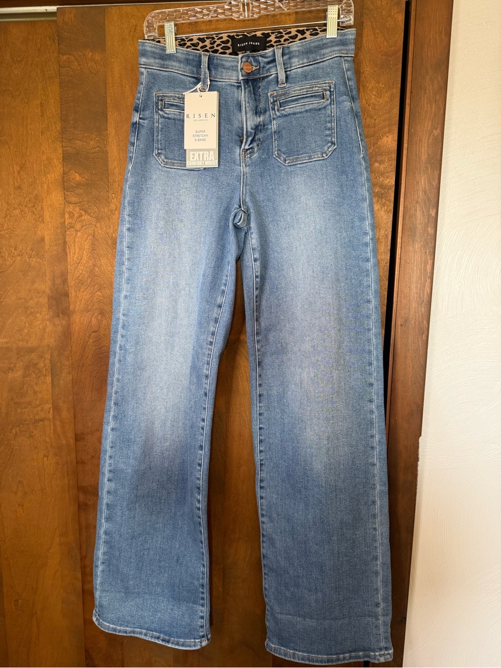 Risen Light Blue Wide-Leg Jeans - High Rise Flare